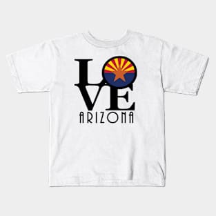 LOVE Arizona (black text) Kids T-Shirt